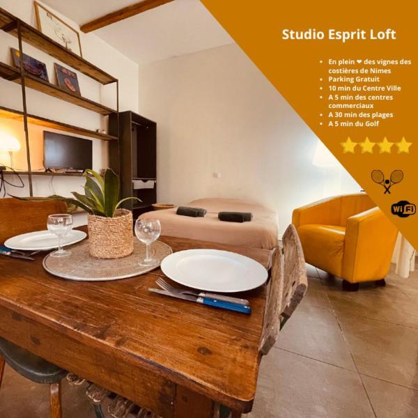 Charmant Studio Loft - Mas Bois Fontaine Nimes Exterior foto